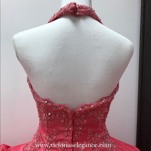 “One of a Kind” Halter Taffetta Ball Gown - Picture 4 of 7